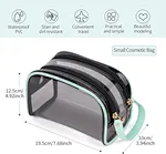 Clear travel makeup bag